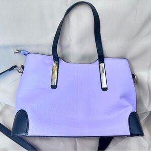 Elegant Lavender Tote Bag with Black Accents